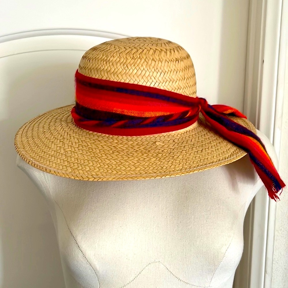Straw Hat With Colorful Band / Host Pick - Picture 6 of 11